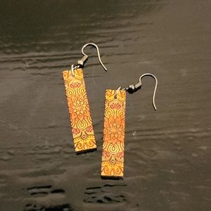 Wooden post earrings